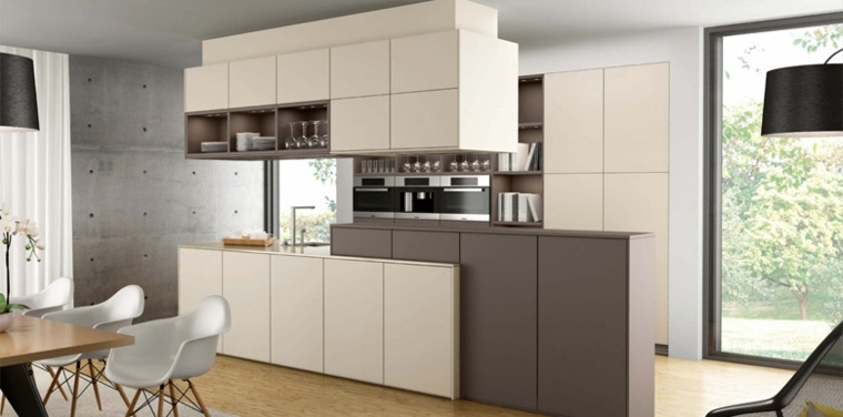 cuisine intérieur blanc meuble design 