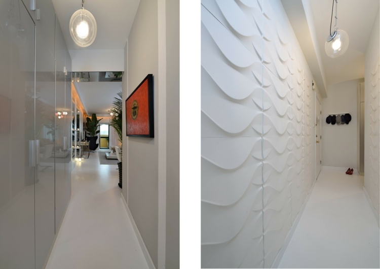 décoration feng shui couloir blanc design