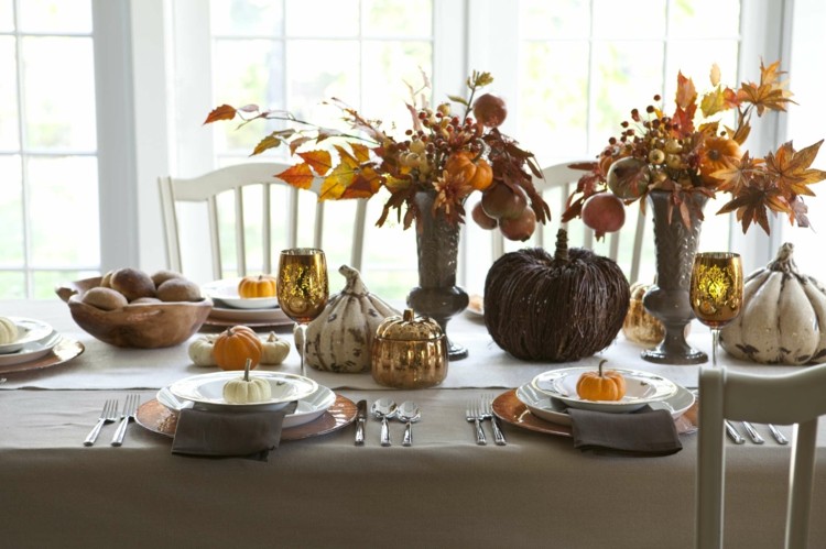 decoration table elegante automne