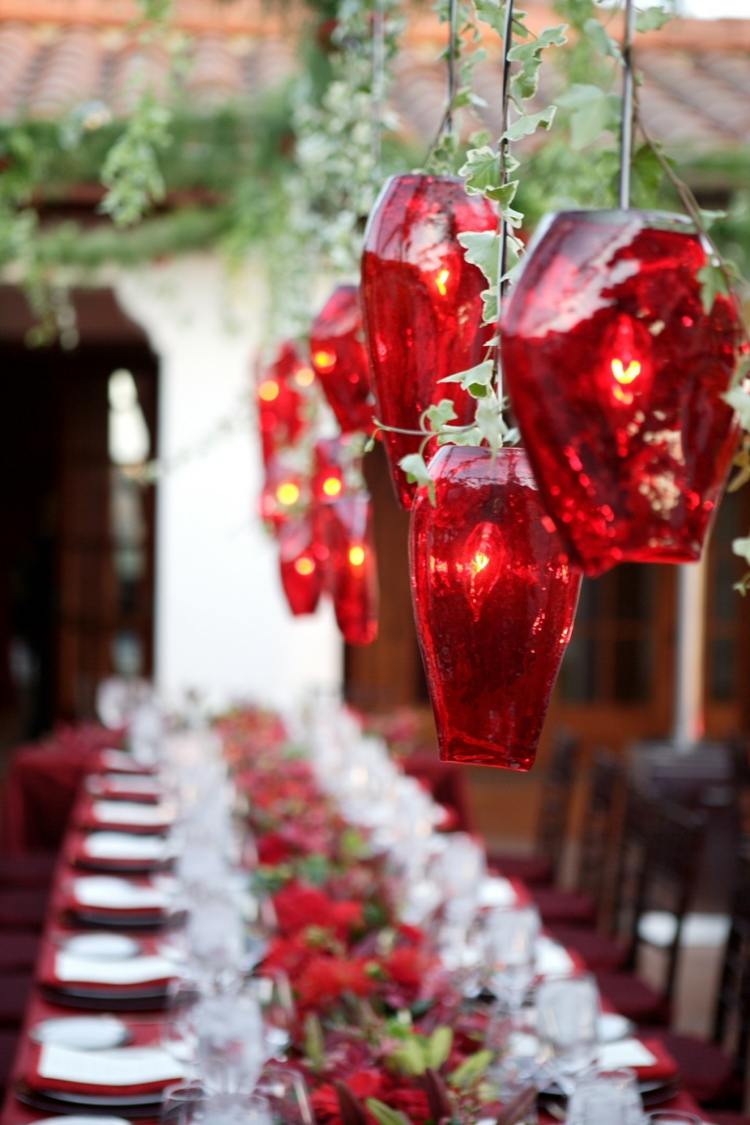décoration Noël luminaires rouges
