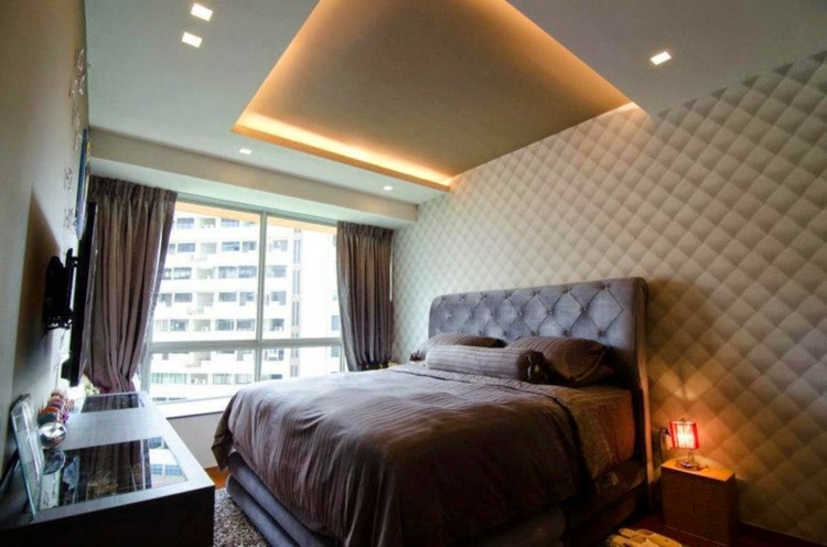 faux plafond chambre a coucher luxe