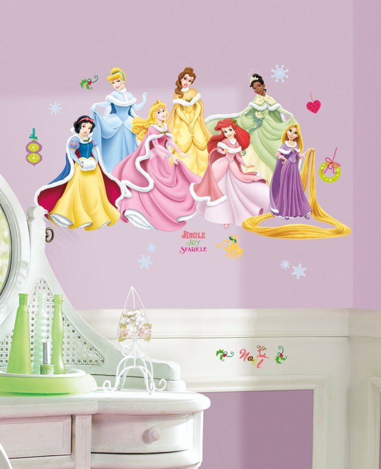 decoration murale chambre enfant stickers princesse