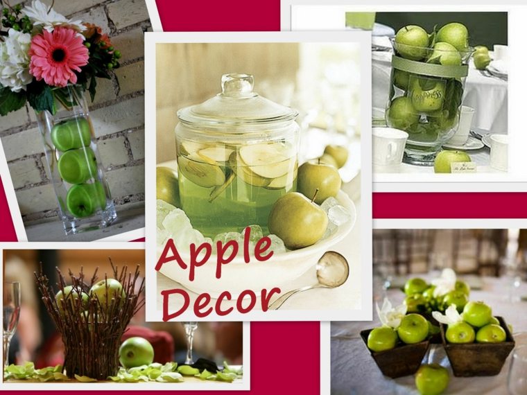 idées de décoration pommes vertes 