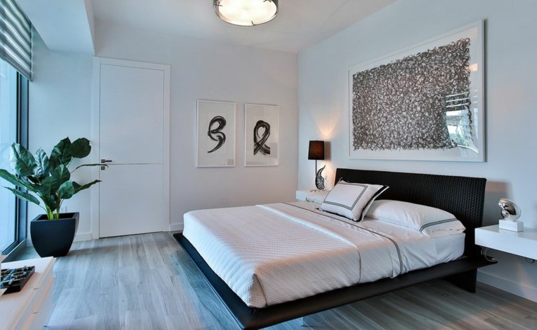 deco chambres lit flottant de style moderne