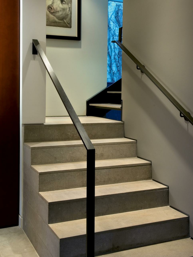 mains courantes metal escalier deco moderne