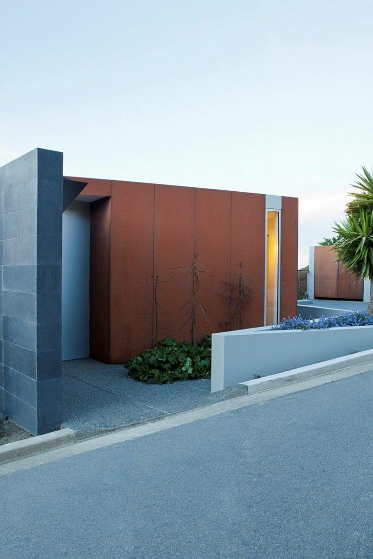 maisons minimalistes clôture béton