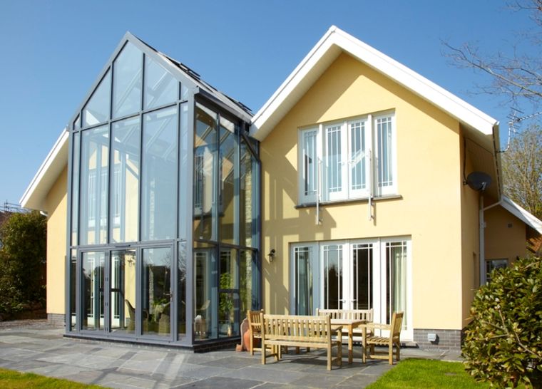 maison moderne extension en verre