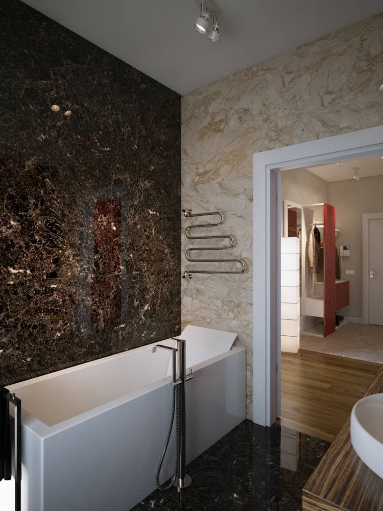 mosaïque salle de bain design moderne