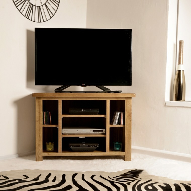 petits meubles d'angle tv déco salon moderne