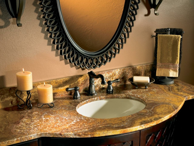 plan de travail salle de bain granite elegant