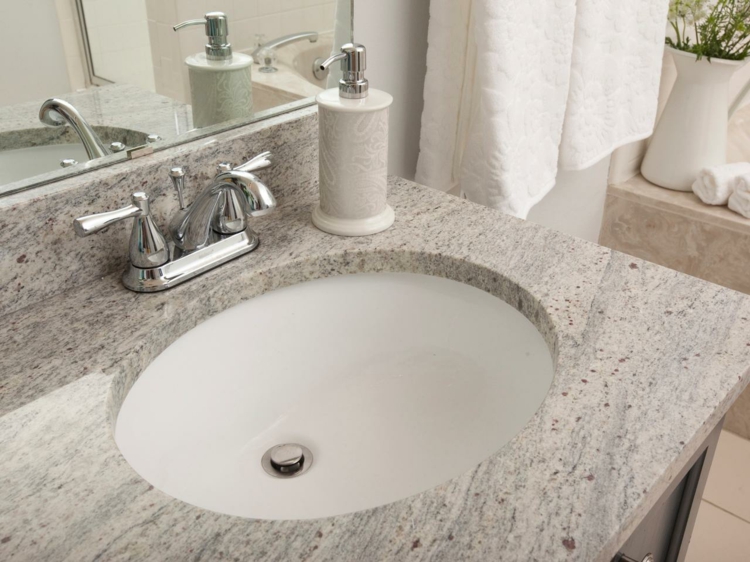 plan de travail salle de bain granite