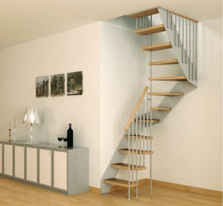rambarde d’escalier bois deco moderne