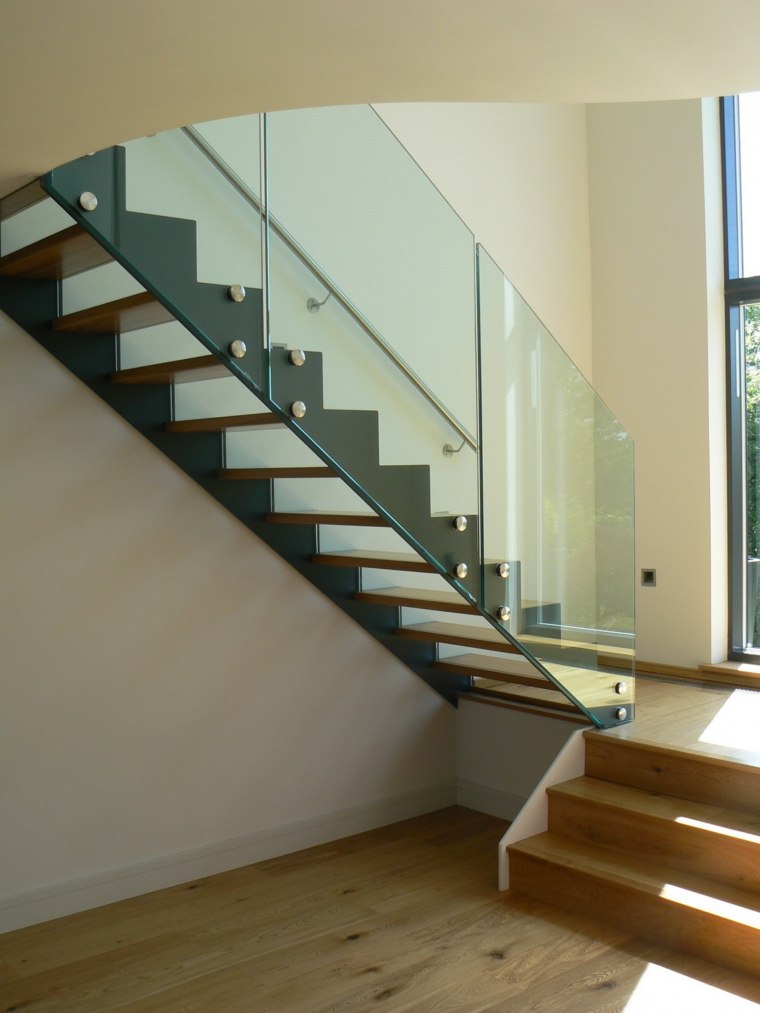 deco verre rampe d’escalier moderne