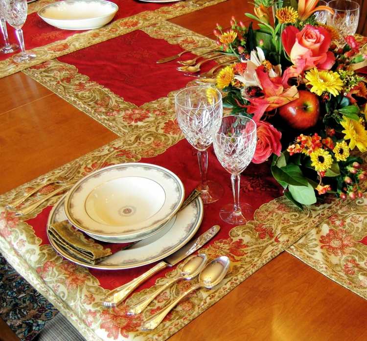 table automne couleurs chaleureuses