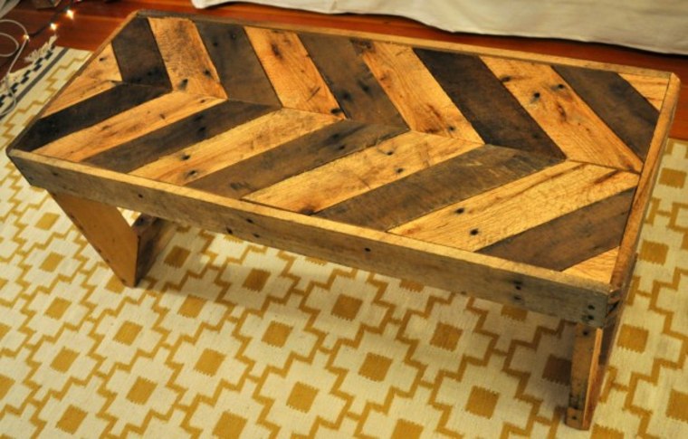 palette meuble bois idée table salon 