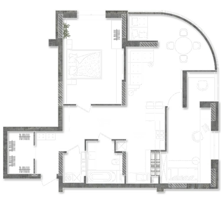 plan apartement moderne design