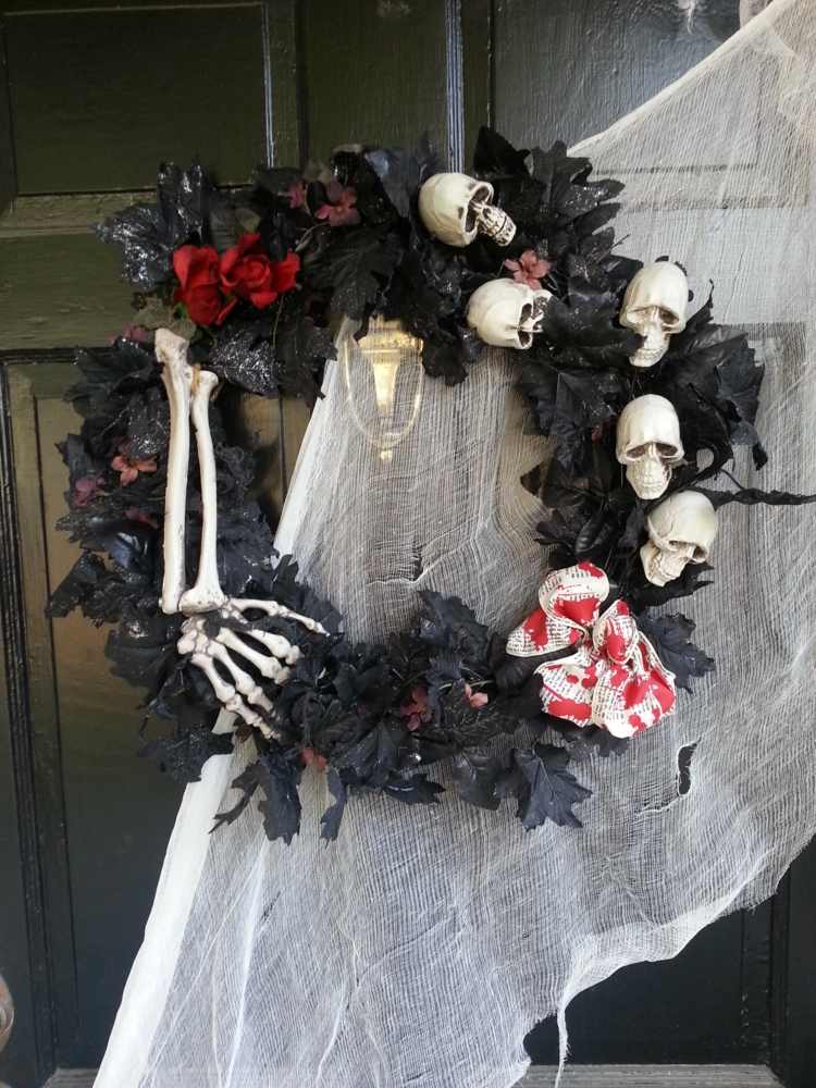 Halloween decoration porte couronne