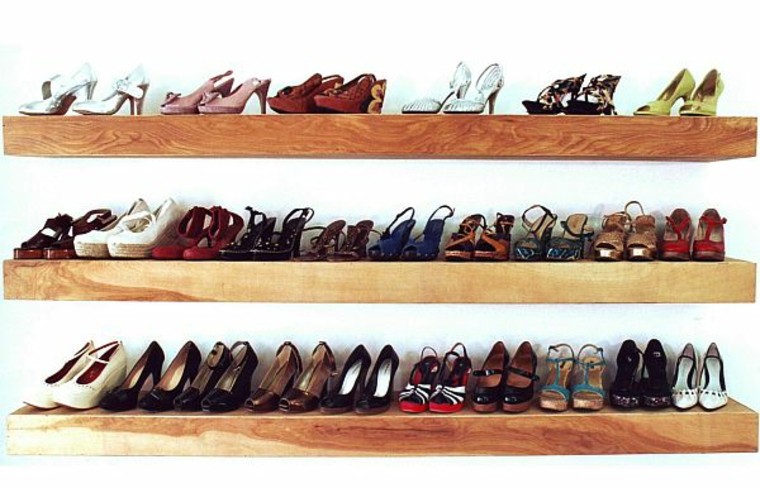 idée rangement chaussures astuce dressing meuble bois design