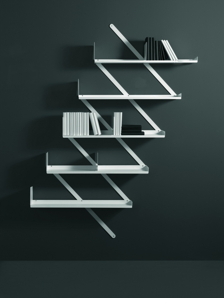 bibliothèque suspendue blanche design minibooxx desalto idée meuble rangement mur