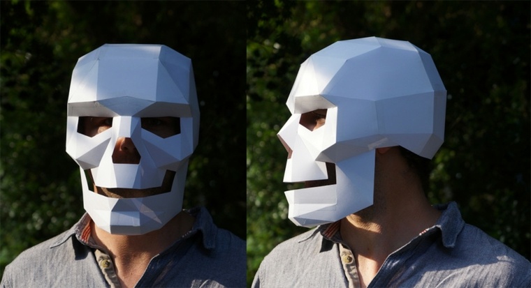 halloween déguisement visage masque idée carton bricolage activité manuelle 