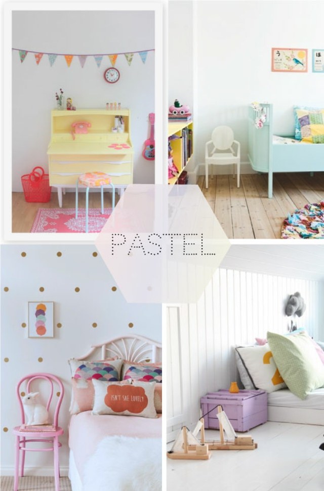 design moderne chambre enfant couleur pastel design idée 