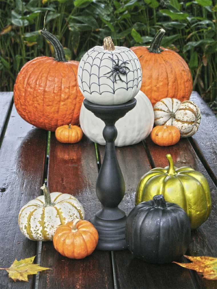 Halloween Plastique Citrouille Visage Décorations-Random Design Sent 