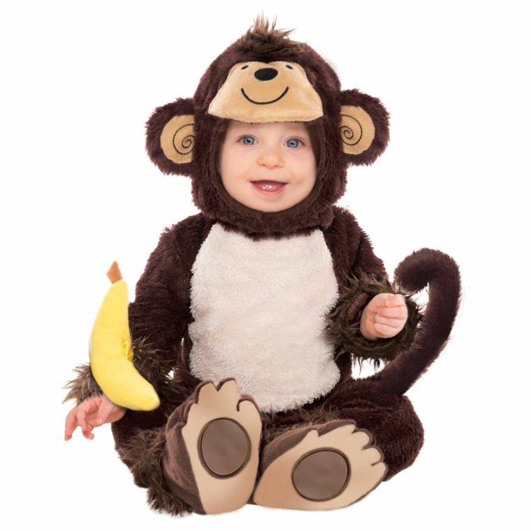 déguisement idée bébé halloween idée costume singe banane 