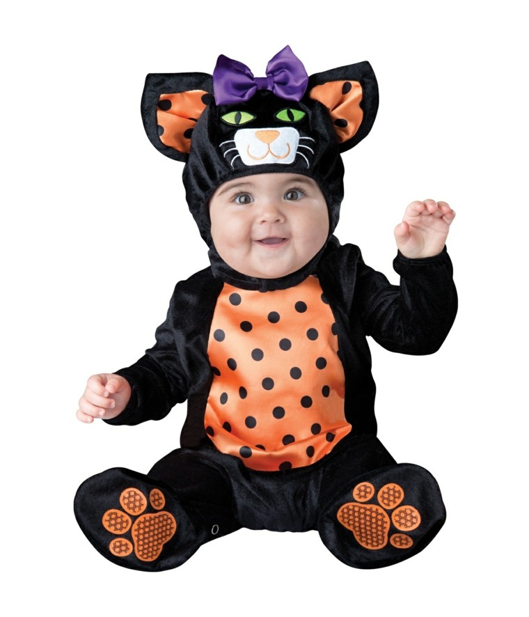 déguisement bébé halloween idée chaton originale costume