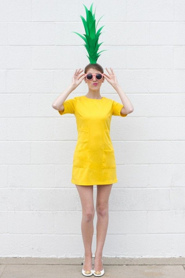 déguisement halloween femme originale ananas idée originale 