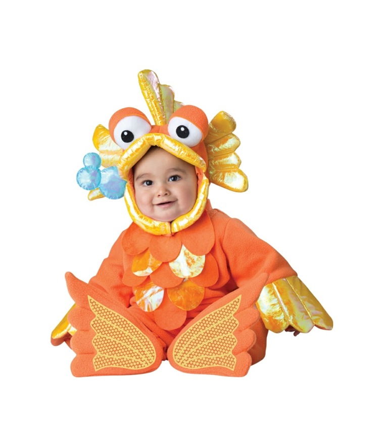bébé déguisement poisson orange idée halloween enfant 