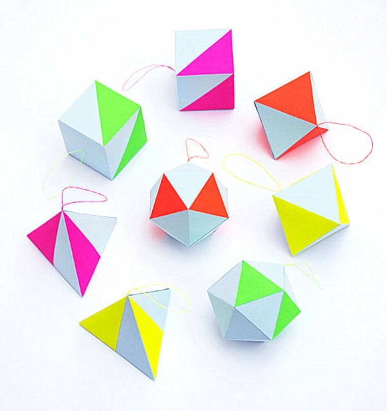 décoration de noël en papier origami idée original brico enfant 