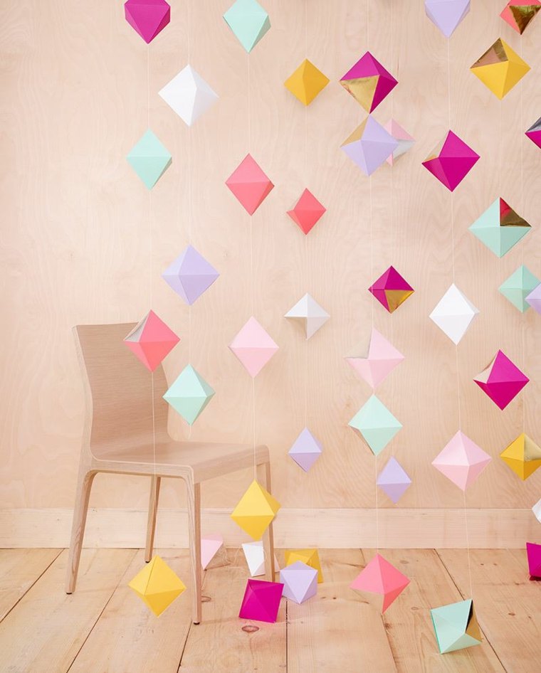 déco papier guirlande origami original anniversaire décoration 