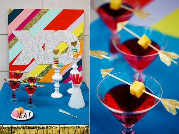 déco table anniversaire idée cocktail original tableau design 