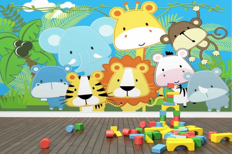 décoration murale idée stickers jeux enfants 