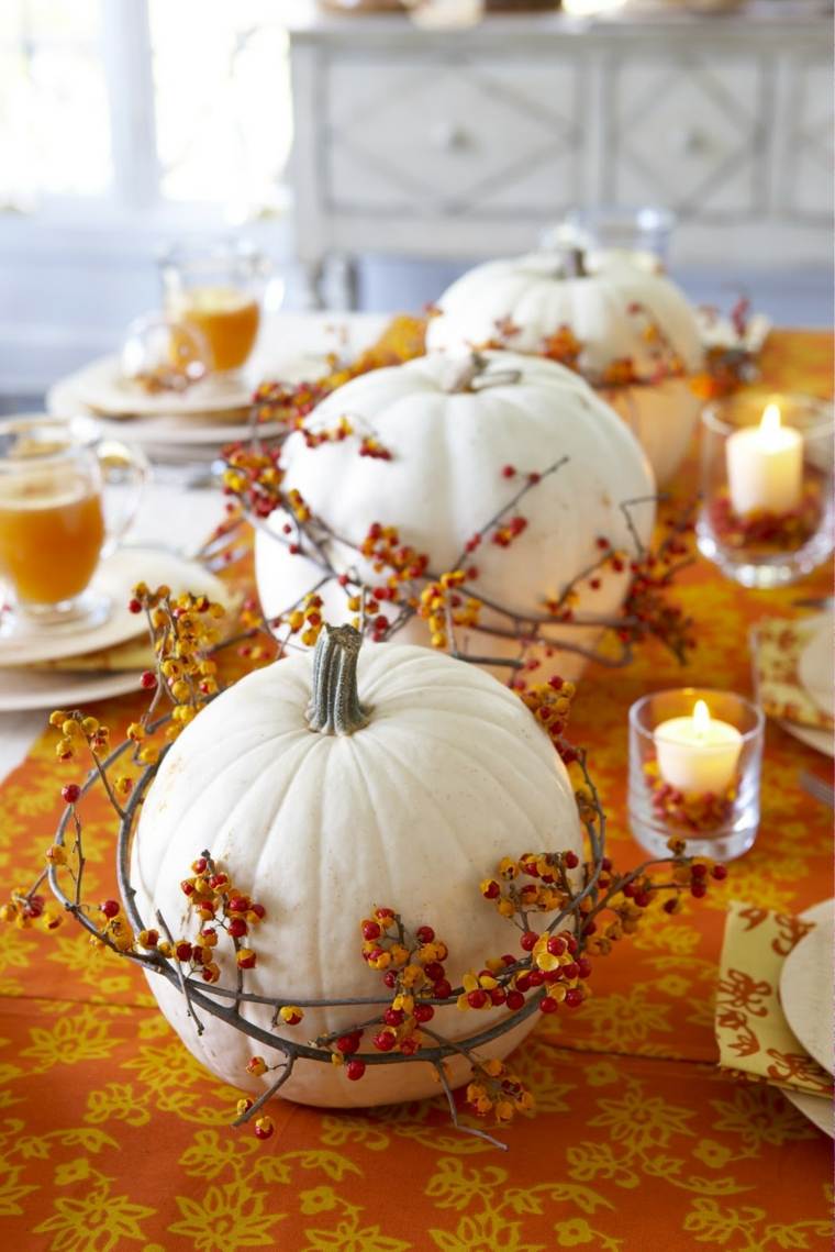 citrouille idée déco halloween décoration thème automne table idée 