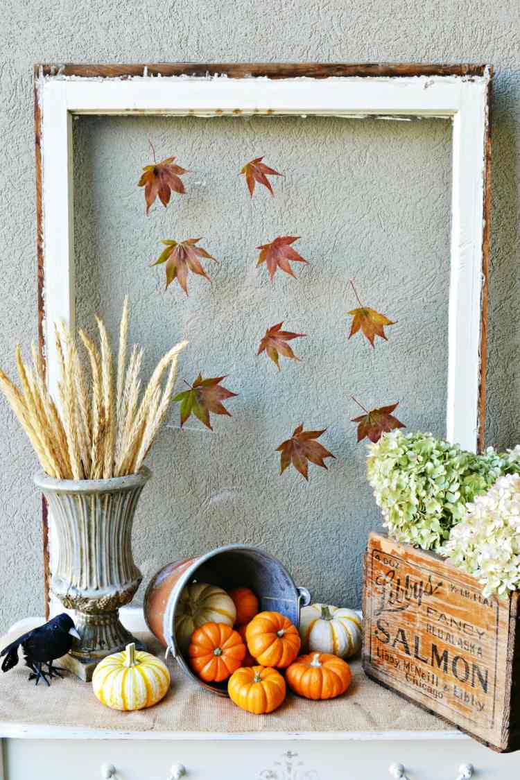 décoration automne ble citrouilles
