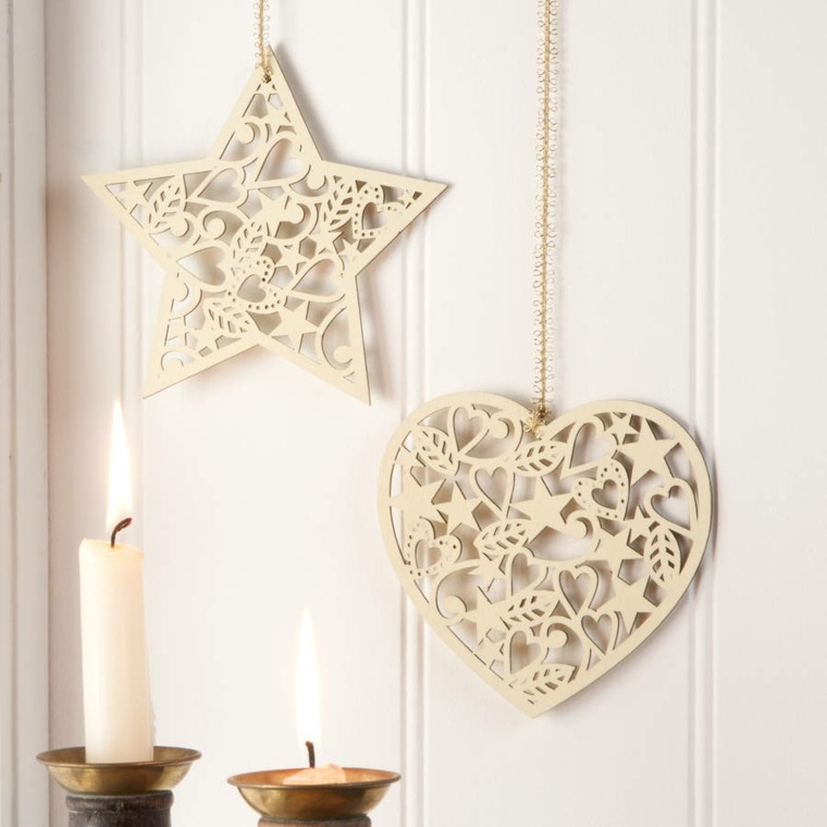 décoration noël à fabriquer en bois idée suspension étoile en bois 