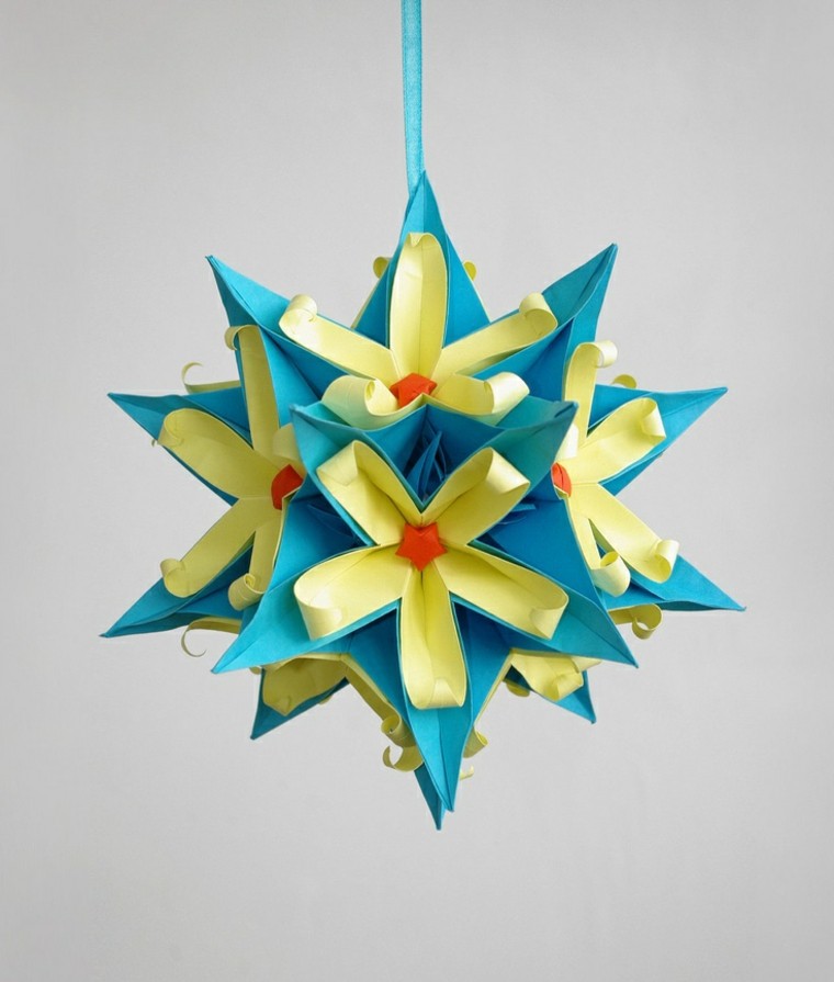 décoration de noël en papier idée originale étoile fleur 