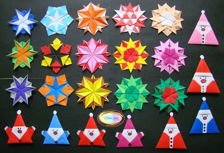 décoration noël enfant papier origami bricolage idée originale