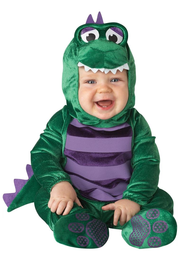halloween bébé déguisement idée costume dragon vert 