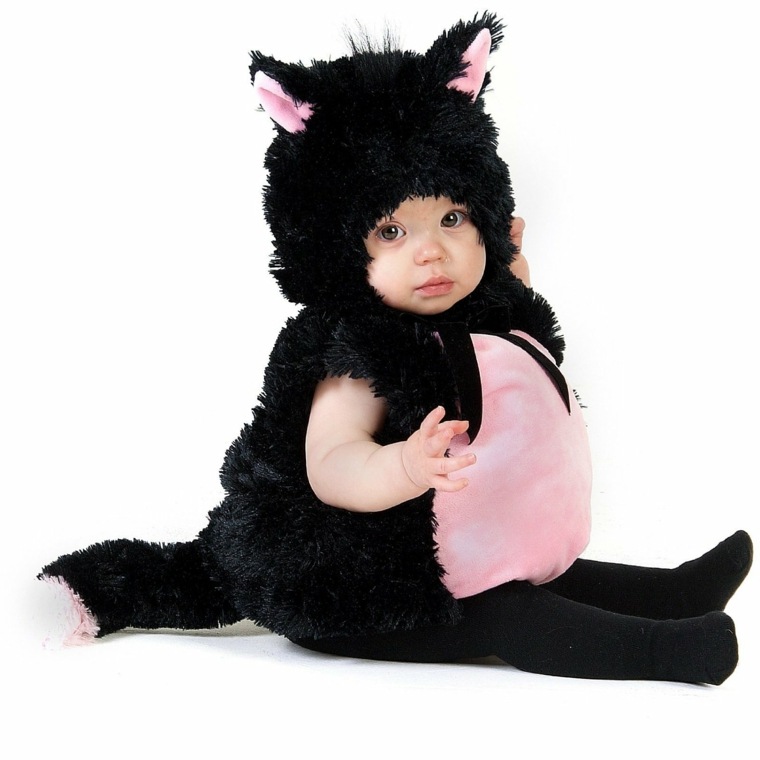 halloween déguisement bébé costume idée chaton noir enfant halloween