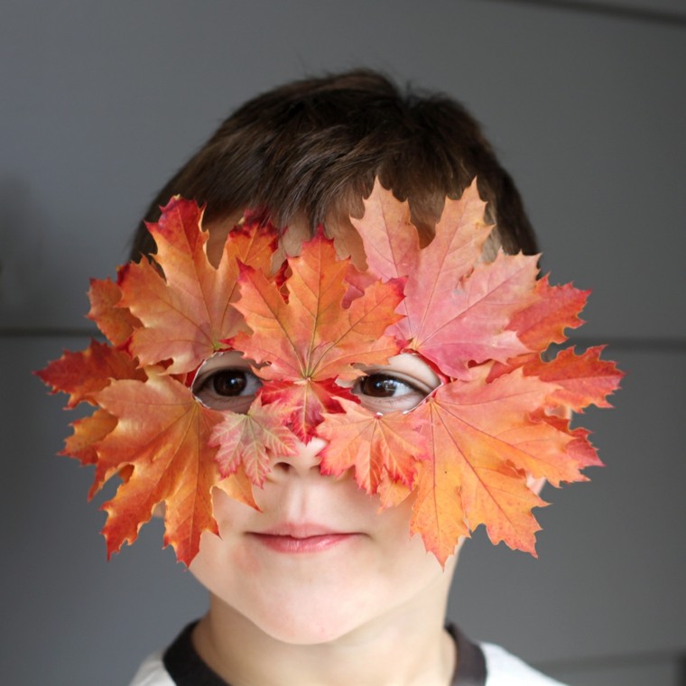 déguisement halloween feuilles d'automne masque enfant halloween idée fabrication