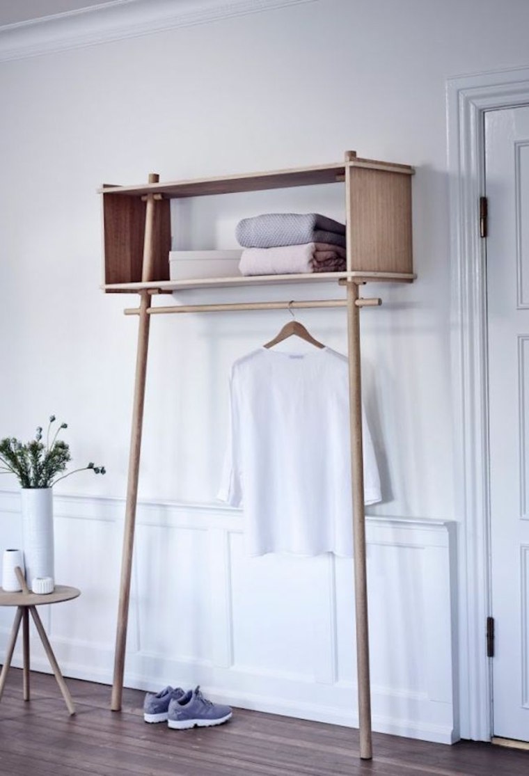 chambre avec dressing petit espace idée meuble bois design aménagement déco 