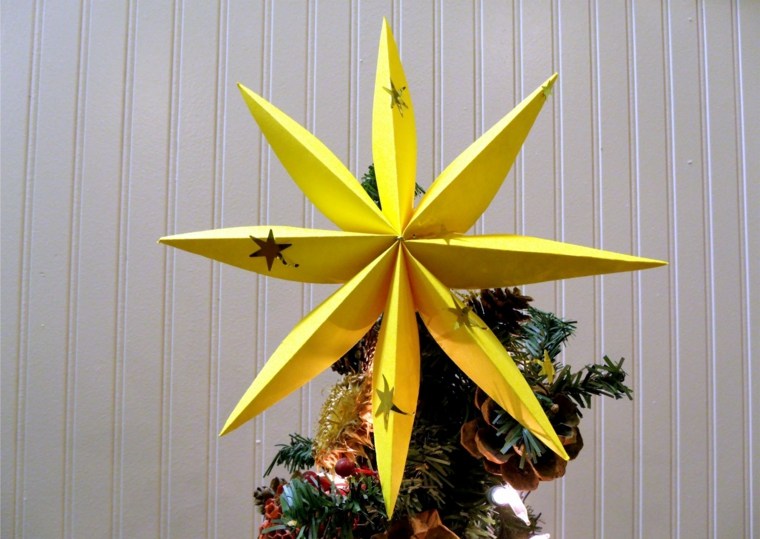 noël papier étoile brico idée sapin original origami