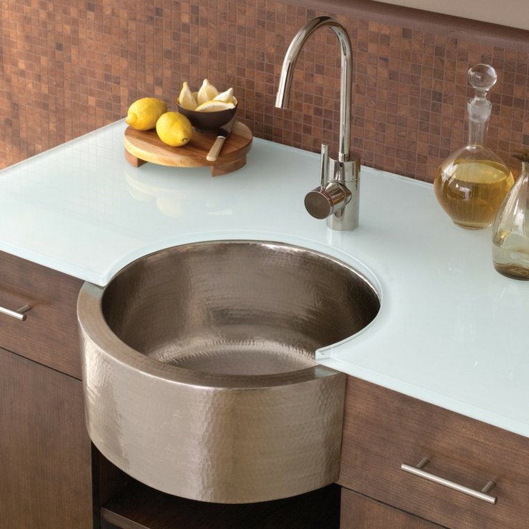 vasque en cuivre cuisine design moderne