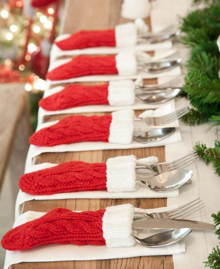 decorations table Noël blanc