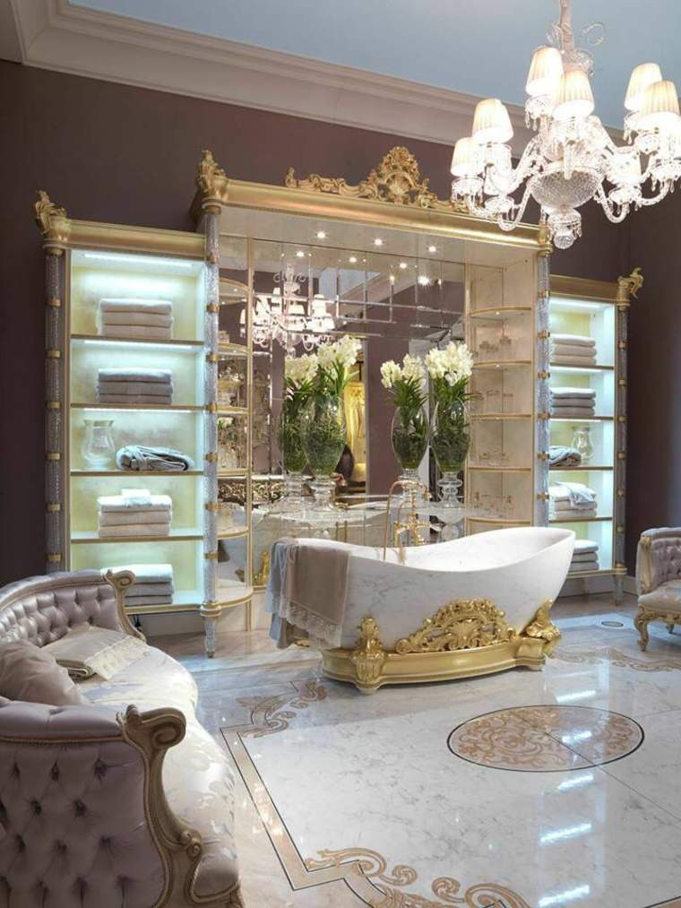 idée de salle de bains art baroque