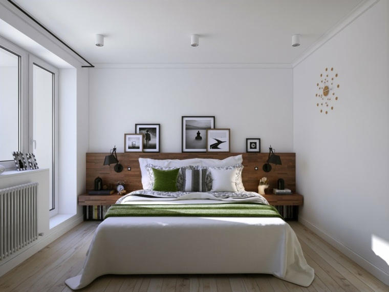 décoration chambre à coucher style scandinave design cadre lit idée 