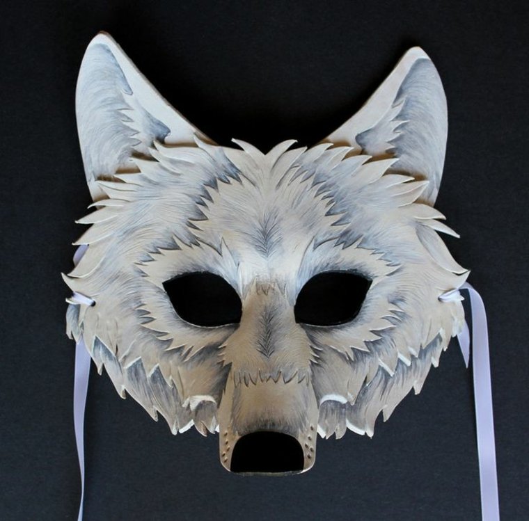 loup masque enfant carton idée bricolage halloween