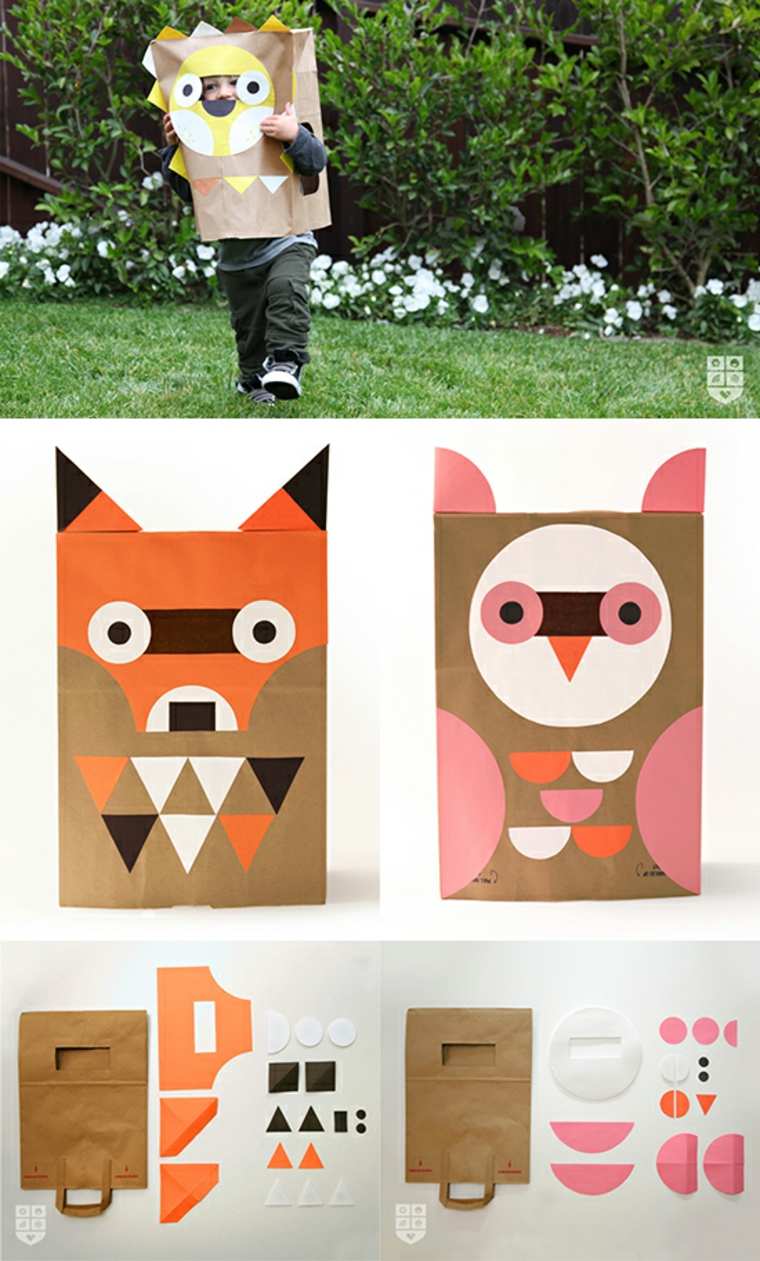 halloween bricolage idée enfant sac en papier activité manuelle enfant
